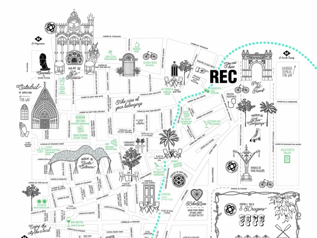 Marga López - Mapa | Hotel REC Barcelona Marga López - Mapa | Hotel REC Barcelona