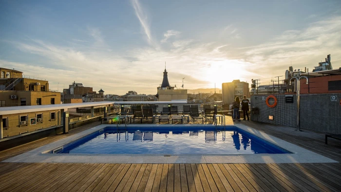 Sunset - Pool | Hotel Jazz Barcelona Sunset - Pool | Hotel Jazz Barcelona