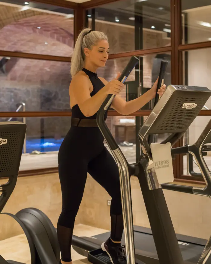 Immagine della palestra dell'hotel.