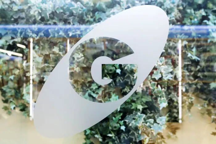 Se ve un jardín con vegetación y un icono de reproducción blanco superpuesto en la imagen.