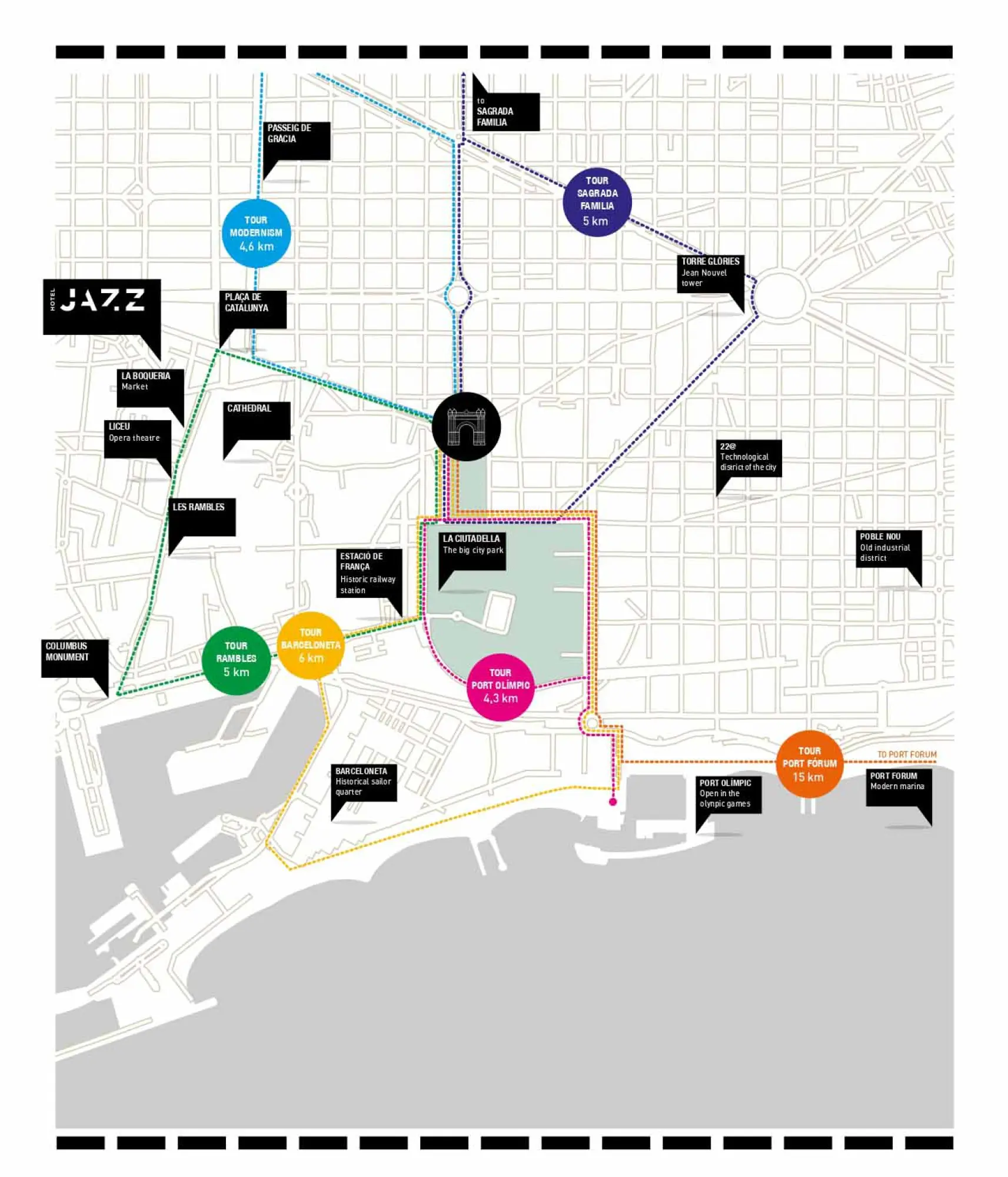 Rutas running por Barcelona - Hotel Jazz